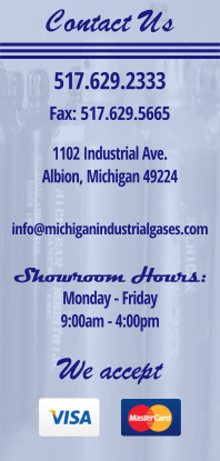 Contact Michigan Industrial Gases in Albion MI